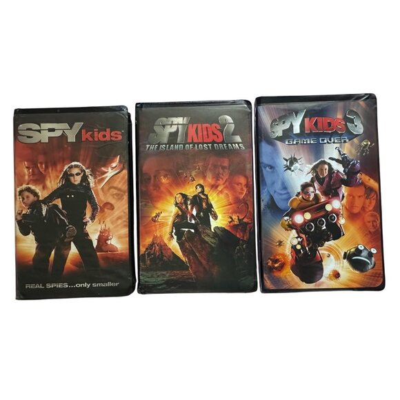 Spy Kids Movie Trilogy VHS Set - Spy Kids 1 2 & 3 - Dimension Home Video Nostalg - Picture 1 of 14